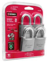 Juego de 4 candados de hierro hermex